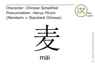 How to Pronunce Mai (Mài, 麦) in Chinese (Mandarin) .